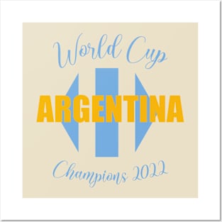 Argentina World Cup 2022 Champions (pentagon) Posters and Art